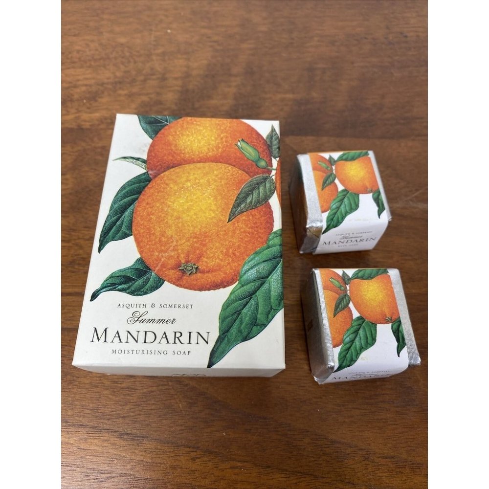 Asquith & Somerset Mandarin Moisturising Bar Soap 5.3 oz Bath Cube Lot - Picture 1 of 4